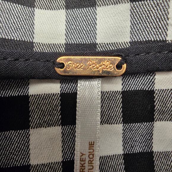 Women's Free People Black & White Check Mini Skirt | Size 2 - Picture 7 of 9